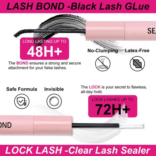 Fowendia Lash Clusters Kit Fluff 80D 100D Individual Lashes D Curl Cluster Eyelash Extensions 10-18mm DIY Lash Extension Kit Lash Bond and Seal Waterproof, Lash Applicator, Thick False Eyelashes Kit