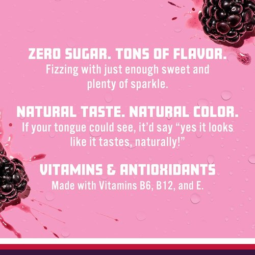 Sparkling Ice Black Raspberry Sparkling Water - Zero Sugar, Low Calorie, Vitamins & Antioxidants | 17 fl oz Bottles (Pack of 12)