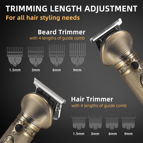 REHOYO Beard Trimmer for Men, Travel Electric Shavers for Men with Case, Cordless Hair Clipper, Mens Grooming Kit for Mustache Body Nose Face - 180 Mins Shaving, Gifts for Him & Father