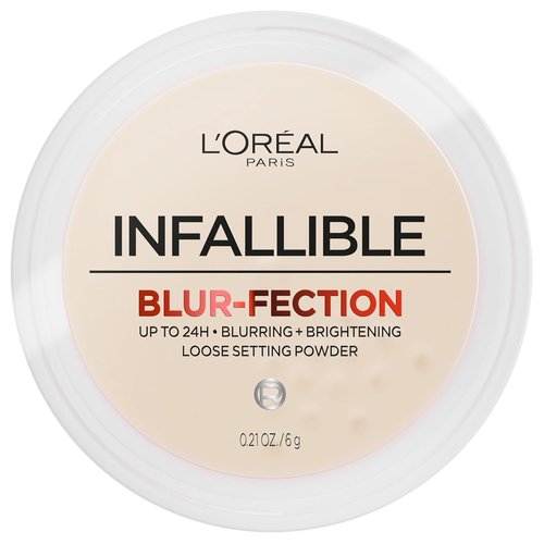 L'Oreal Paris Infallible Blur-Fection Setting Powder - 24HR Longwear Blurring Face Powder, Translucent Light