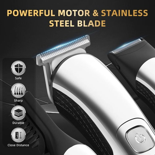ritarga Beard Trimmer for Men, 20 Length Settings, Waterproof Electric Razor for Men with A Razor Stand, Hair Trimmer, Nose Hair Trimmer, Cordless Hair Clippers, All-in-One Grooming Kit
