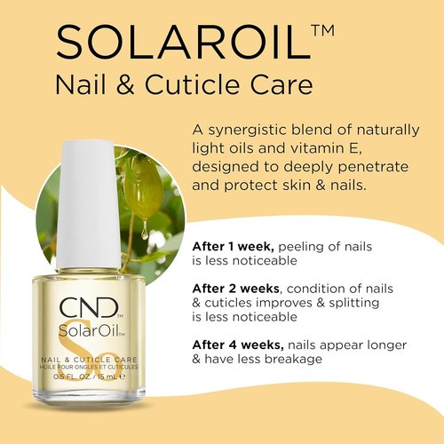 CND SolarOil Cuticle Oil - Natural Jojoba & Vitamin E Blend for Moisturized Skin | 15ml