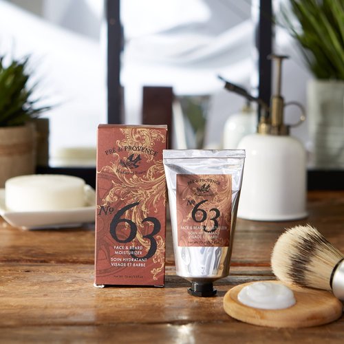 Pre de Provence No. 63 Men's Collection Aromatic, Warm, Spicy Masculine Fragrance, Beard & Face Cream, 75 ML