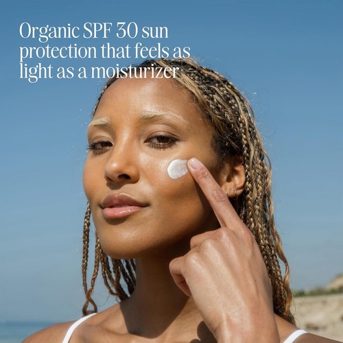 COOLA Organic Face Sunscreen SPF 30 - Vegan & Gluten-Free Daily Sunblock Lotion | Cucumber, 1.7 Fl Oz