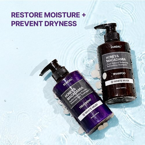 KUNDAL Korean Shampoo & Conditioner Set - Amber Vanilla | Salon-Quality, Moisturizing, Sulfate-Free, 16.9 fl oz Each