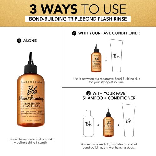 Bumble and bumble. Bond-Building TripleBond Flash Rinse - Strengthens Hair & Adds 2x Shine | For Fine to Medium Curly, Wavy, Straight Hair