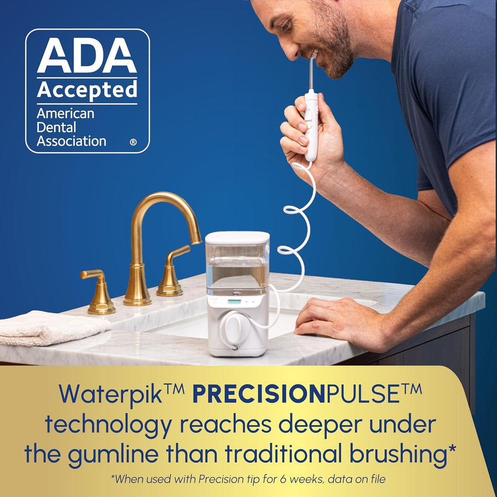 Waterpik Promax Water Flosser - SmartAdvance Mode for Gum Health | 10 Settings, 5 Tips, Compact Design