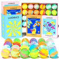 Bath Bombs Gift Se, 24 Pack Bubble Bombs with 12 Unique Scents, Floral & Fruity Collections, Skin-Soothing & Mood-Enhancing, Spa Gifts for Women, Wife, Stress Relief & Relaxation