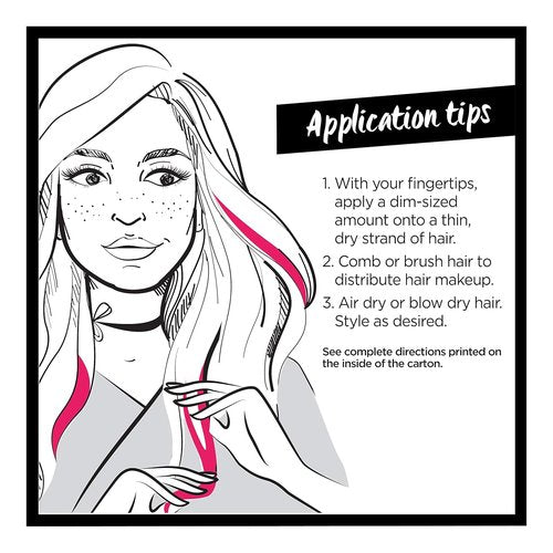 L'Oreal Paris Hair Makeup - Temporary 1-Day Hair Color for Brunettes | Vibrant Blue, 1 Fl Oz