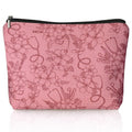 LIANGW Pink Nurse Floral Makeup Bag, Nurse Gifts for Women Cosmetic Bag, Gifts for Nurses Female Women, Nursing Flower Small Toiletry Bags Zipper Makeup Pouch
