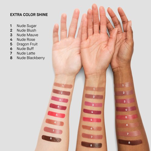 Bobbi Brown Extra Color Shine | Lipstick-Like Color with Balmy Hydration & Water-Glazed Shine | Jojoba & Safflower Botanical Blend, 0.1 Ounce, Nude Sugar