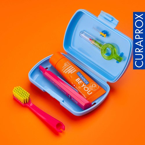 Curaprox CS 5460 Toothbrush Heads – for Travel Set | Ultra Soft Plaque Removal |Orange-Yellow| Refill Duo-Pack