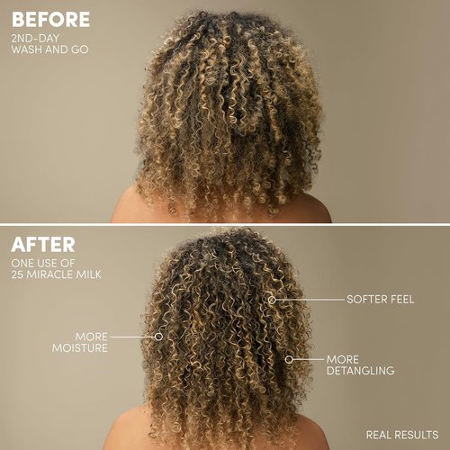 Mizani 25 Benefit Miracle Milk | Leave-In Conditioner for Curly Hair with Coconut Oil, Anti-Frizz & Detangler
