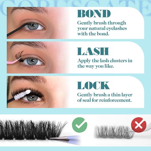 Fluffy Lash Clusters Long Eyelash Clusters, 180D Thick Cluster Eyelash Extensions 14-20mm Individual Lashes Look Like Lash Extension 170pcs Dramatic Eyelashes DIY Volume Lashes Strip