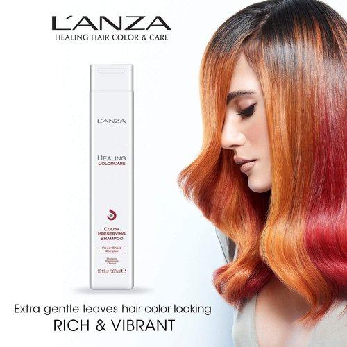L'ANZA Healing Colorcare Shampoo - Color-Safe Repairing Cleanse for Dry, Damaged Hair | Sulfate-Free (10.1 Fl Oz, Pack of 2)