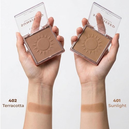 LAMEL Sunkissed Matte Bronzer Face Powder - Long-Lasting, Non-Greasy Organic Formula - Natural Tan - 0.35oz