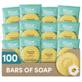 Eco Botanics Travel Size Hotel Cleansing Soap Bar 100 Count 0.5 oz Bottles Guest Amenities for Hotels Vacation Rentals & Short Term Rentals Paraben Free White Tea Scent with Aloe & Olive Oil