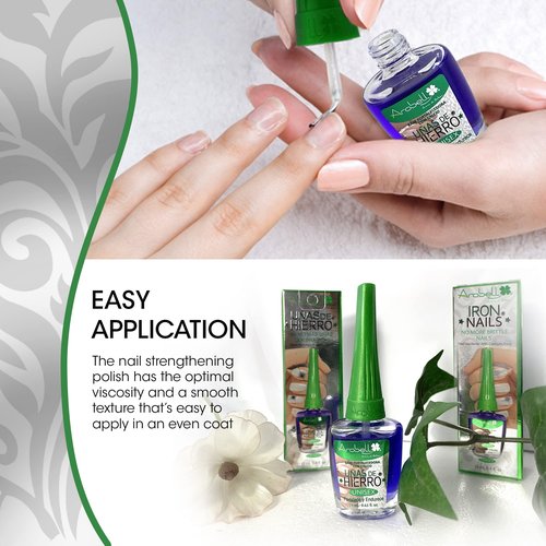 Arobell Iron Nail Hardener, No more brittle nails, for Unisex, 0.4 Ounce