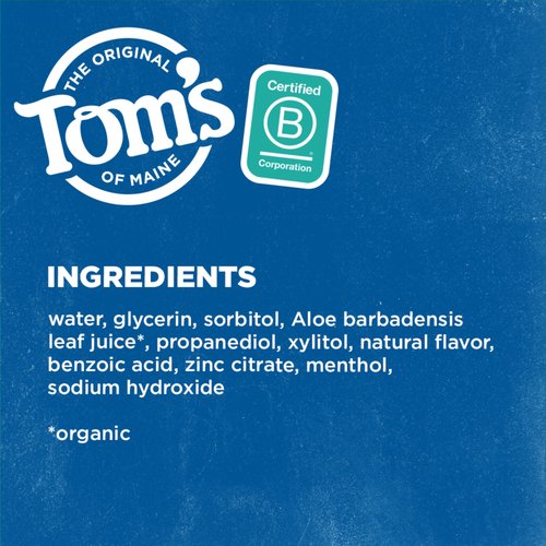 Tom's of Maine Natural Wicked Fresh Alcohol-Free Mouthwash, Cool Mountain Mint, 16 oz. 6-Pack (Packaging May Vary)