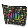 G2TUP Leaf Accessories Bag for Women Funny Cosmetic Bag Roll Me a Blunt and Tell Me I'm Pretty Zipper Pouch (Roll Blunt New)