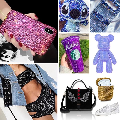Big Pack 3mm 50000PCS Resin Rhinestone Flatback Round AB Jelly Color Rhinestones for Nail Art, Bottles, Makeup Clothes Shoes Cup DIY Crafts Supplies