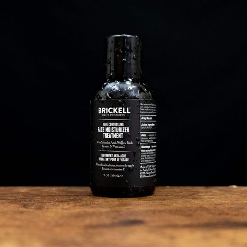 Brickell Men's Acne Controlling Face Moisturizer - Natural Treatment with 2% Salicylic Acid, 2 Oz