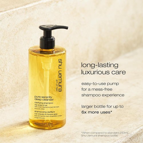 Shu Uemura Art of Hair Pure Serenity Clarifying Shampoo - Balances Oil & Removes Buildup | 13.4 Fl Oz