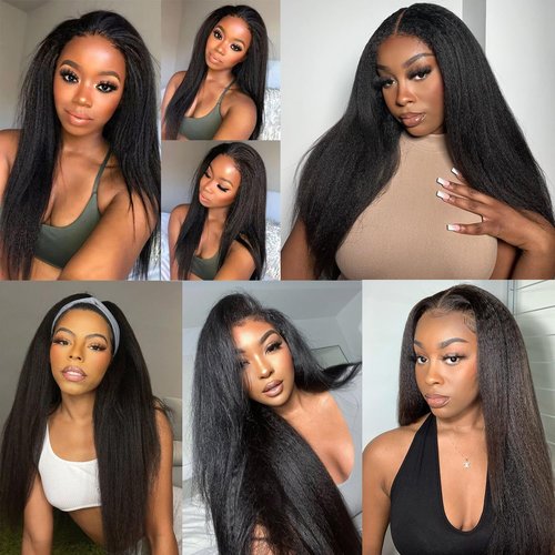Human Hair Bundles 20 Inch Kinky Straight Single Bundle 100% Unprocessed 12a Brazilian Virgin Yaki Straight 1 Bundle Kinkycurly Human Hair Weave Bundles Real Human Hair Extensions