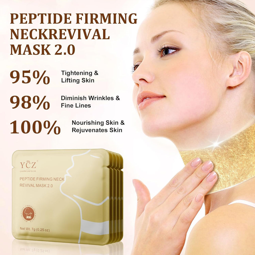 Ycz Firming Neck Mask | Deep Hydration & Collagen Anti-Wrinkle Patches with 8 Peptides