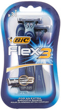 BIC Flex 3 Comfort Disposable Razors - Pack of 3