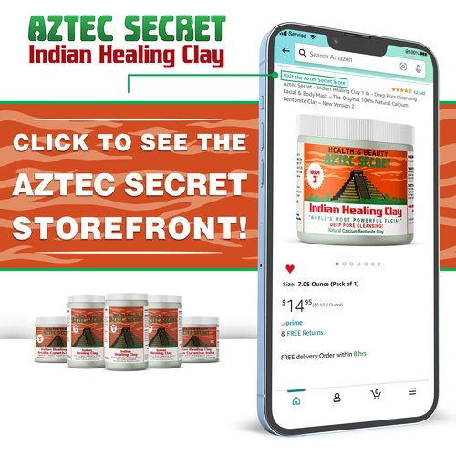 Aztec Secret – Indian Healing Clay 32 Oz – Deep Pore Cleansing Facial & Body Mask – The Original 100% Natural Calcium Bentonite Clay – New Version 2
