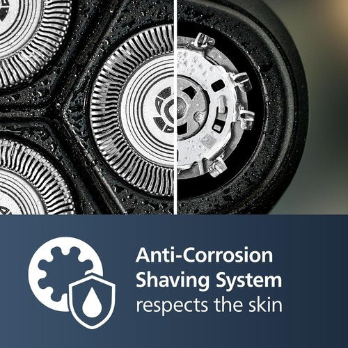 Philips Norelco Electric Shaver 2400 Series - Wet & Dry with Pop-Up Trimmer | Deep Black, Model X3001/90