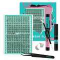 Lash Clusters Kit,160pcs Natural Eyelash Extension with Lash Bond and Seal Waterproof,Remover For Lashes Cluster,Lash Applicator Tool For False Eyelashes Extensions At Home(Lavendy,Kit)