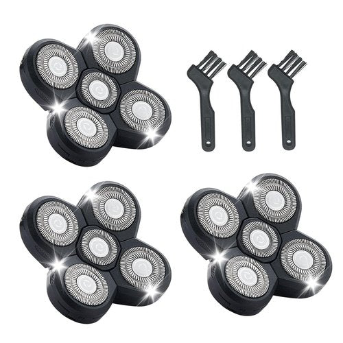 3PCS Shaver Replacement Blades Compatible with Freedom Bald Men Head Shaver Kit,5 Blade for Bald Men Head and Face Electric Razor Replacement