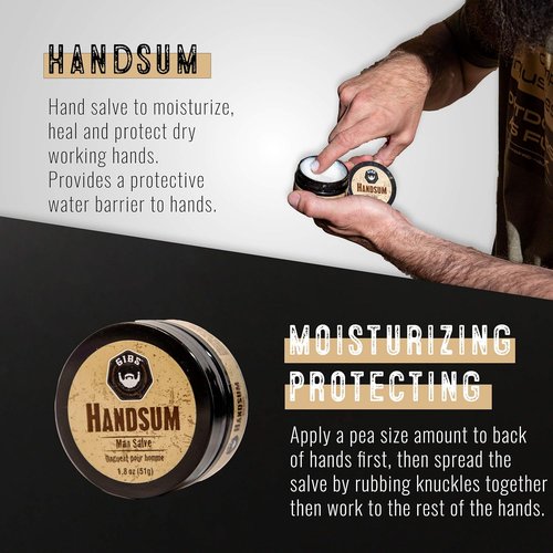 GIBS Grooming Handsum Man Salve - Nourishing Skin Balm for Men | 1.8 oz Size