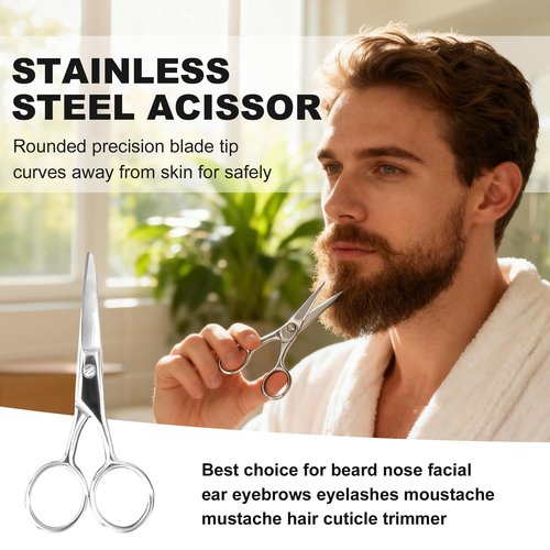 Beard Kit Beard Grooming Kit w/Beard Oil Balm Brush Comb Scissor e-Book Christmas Stocking Stuffers Gifts Ideas for Men Him Dad Boyfriend Husband Mens