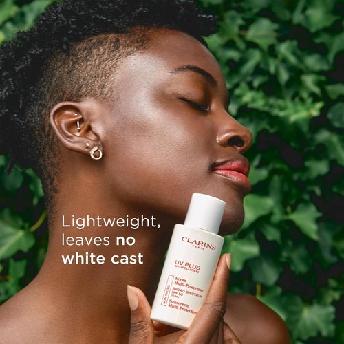Clarins UV Plus Anti-Pollution Sunscreen - Broad Spectrum SPF 50 | Oil-Free, No White Cast | UVA/UVB Protection for All Skin Types