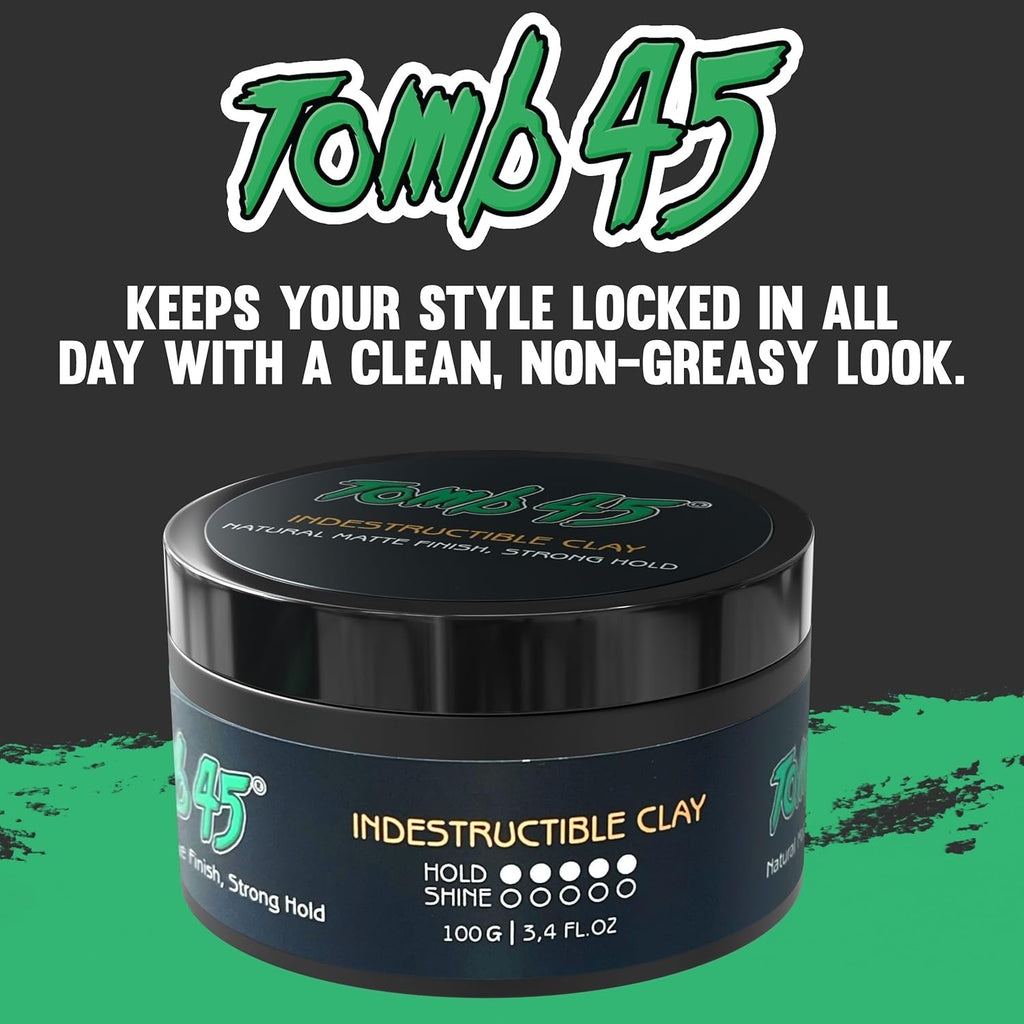 Tomb45 Indestructible Hair Clay - High Strong Hold & Matte Finish Hair Styling Product