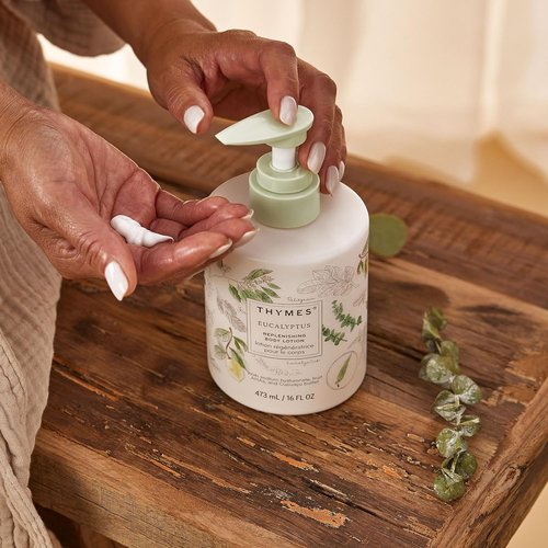 Thymes Replenishing Body Lotion - Moisturizing Lotion for Dry Skin - Eucalyptus & Citrus Scent (16 fl oz)