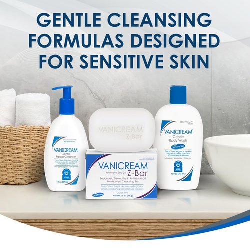 Vanicream Z Bar, Seborrheic Dermatitis & Anti-Dandruff Medicated Bar, 3.5 Oz, Formulated without Common Irritants for Sensitive Skin, 2% Pyrithione Zinc Helps Relieve Itching, Redness & Flaking