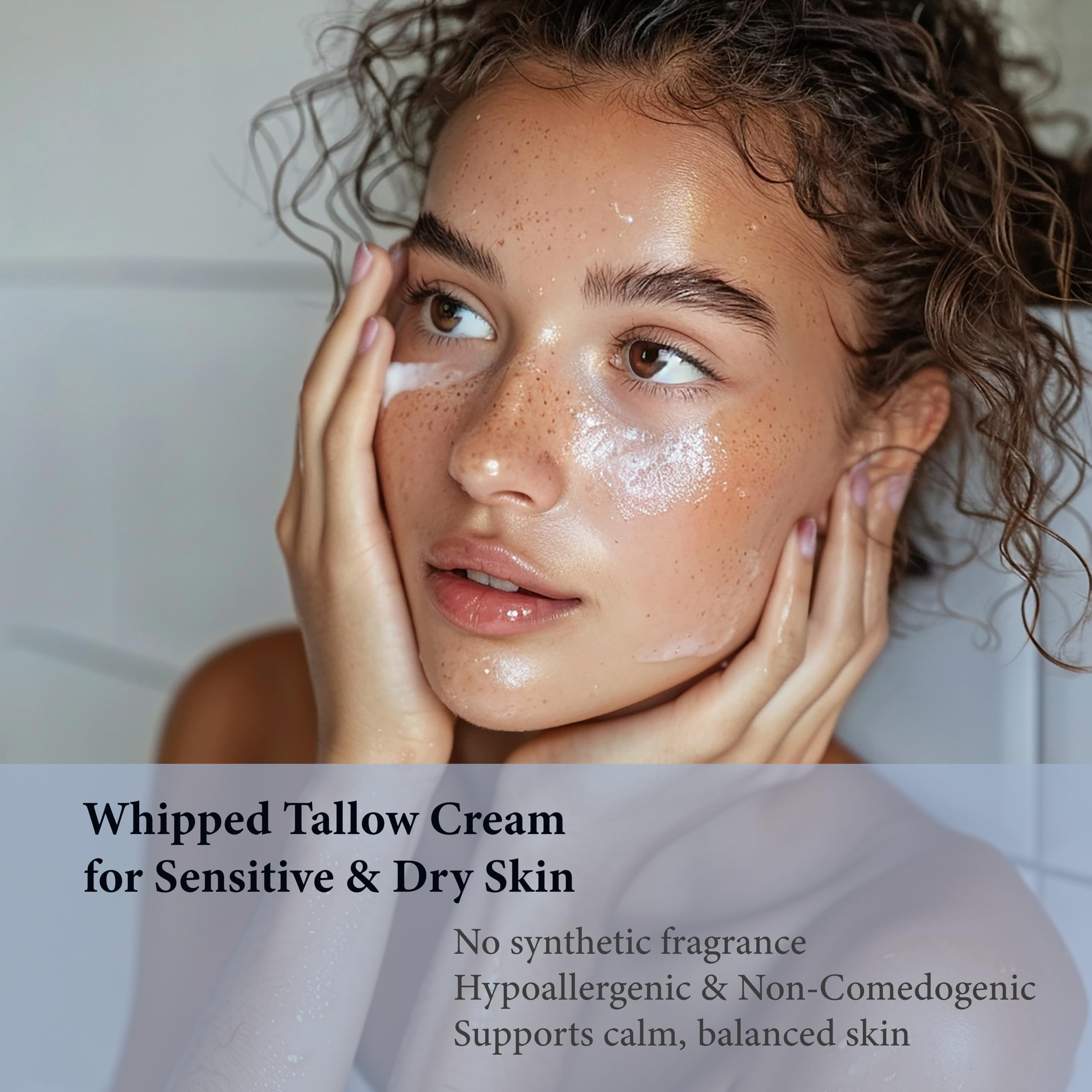 Whipped Tallow and Honey Balm for Face & Body – Manuka honey and Grass Fed Beef Tallow Face Moisturizer – Anti Wrinkle & Anti Aging Cream – Cebo de Res – Made in USA -With Frankincense -3 oz
