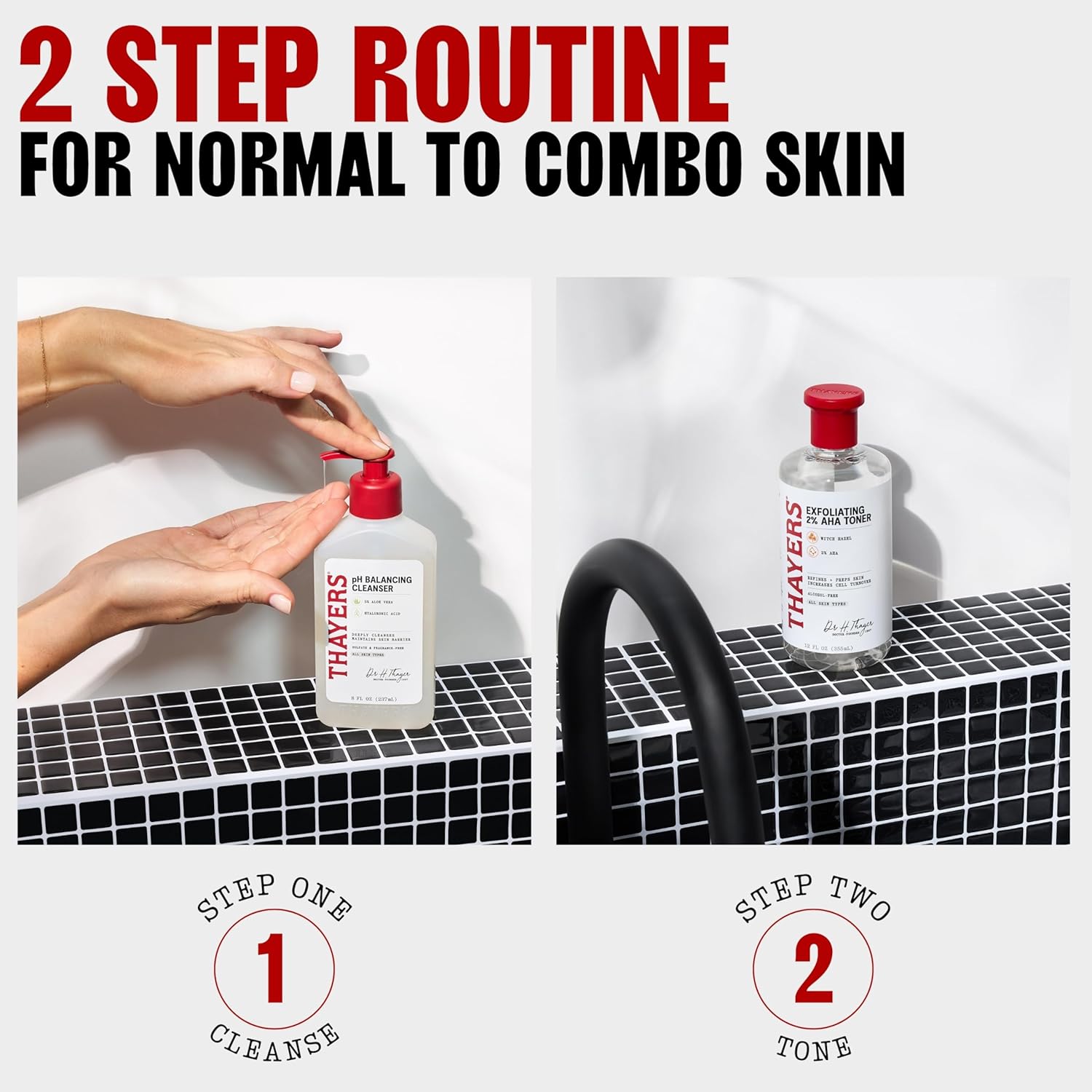 Thayers 2% AHA Exfoliating Toner - Brightening Formula with Glycolic & Lactic Acid | 12 Fl Oz