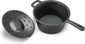 Commercial Chef 2-Qt. Pre-Seasoned Cast Iron Saucepan with Lid - Versatile for All Cooktops & Campfires