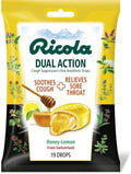 Ricola Honey Lemon Cough Drops - Dual Action Relief | 19 Count Pack