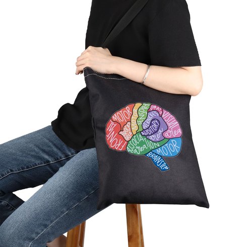 G2TUP Brain Anatomy Gift Neuroscience Cosmetic Bag Neurology Nurse Makeup Bag Nursing Anatomical Layout Brain Zipper Travel Bag (Brain Anatomy TB B)