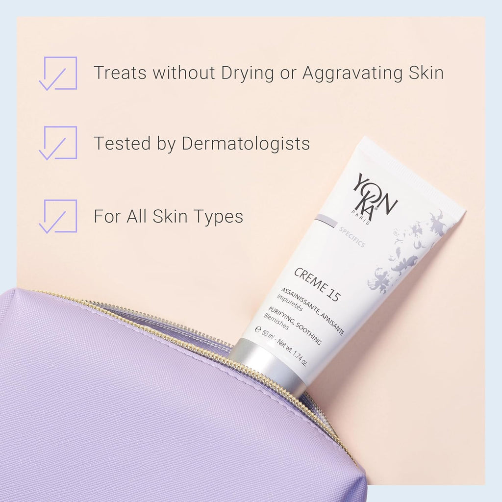 Yon-Ka Specifics Creme 15 - Balancing Face Cream with Chamomile & Botanicals for Oily Skin | 1.74 oz