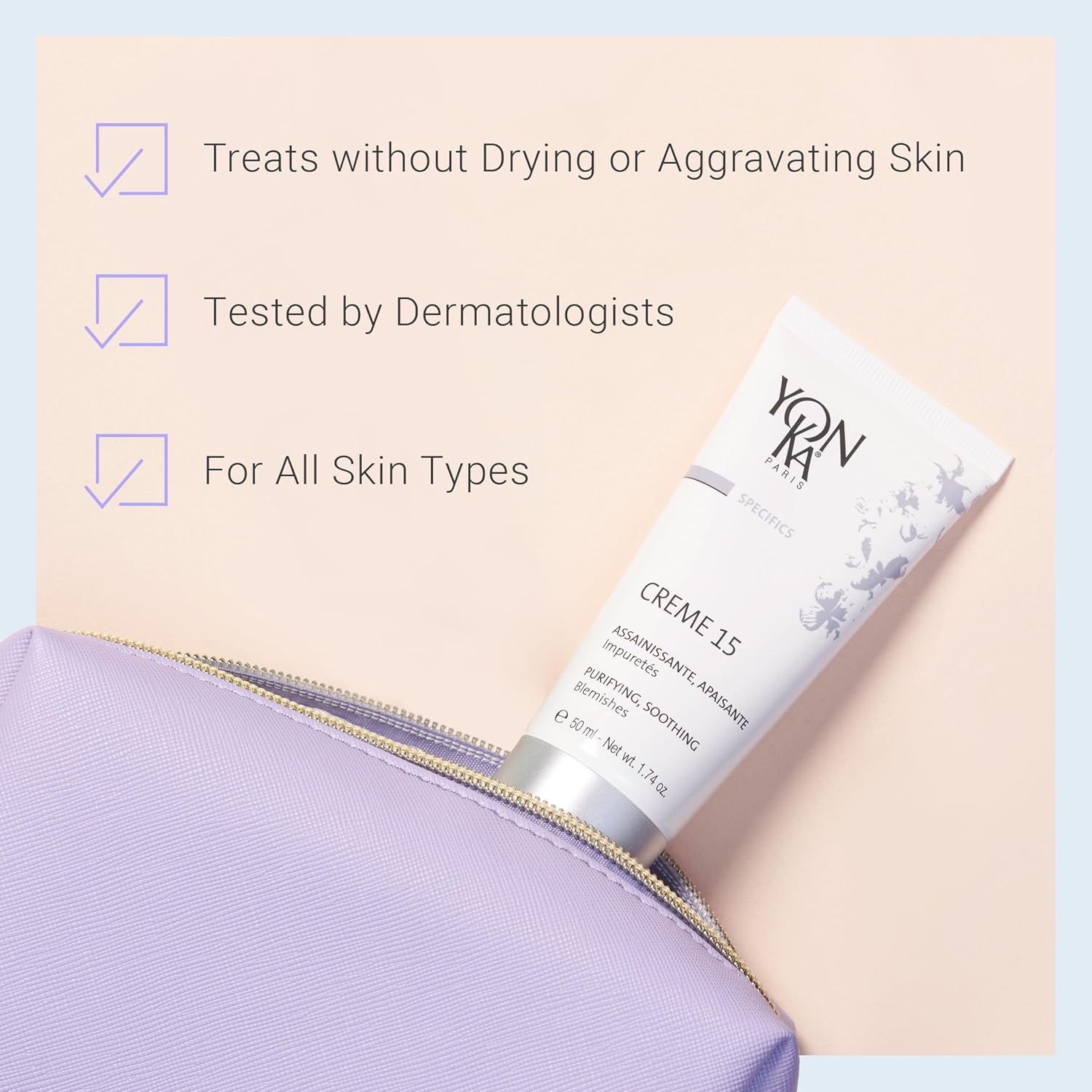 Yon-Ka Specifics Creme 15 - Balancing Face Cream with Chamomile & Botanicals for Oily Skin | 1.74 oz