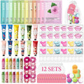 120 PCS Spa Party Supplies for Girls, Spa Party Favors Include Face Masks Skincare, Hand Cream, Lip Balm, Under Eye Patches, Lip Mask, Foot Bath Bombs, Bulk Birthday Sleepover Party Supplies for Women