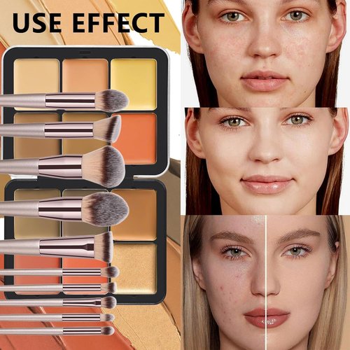 Skiennix Vegan Eyeshadow Palette - 12 Colors with 10 Professional Makeup Brushes Set | Cruelty-Free Gift for Women & Teens