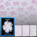 Beaolata Flower Nail Stickers for Nail Art - 3 Sheets 5D Embossed Pink Crystal Petals Leaf Plant Designs Self-Adhesive Nail Decals for Women Manicure Salon Nails Art Decoration